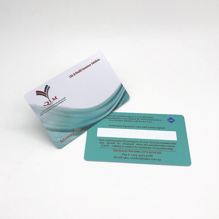 Preprint laminated plastic medical card view 4