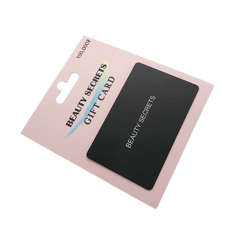 Printable Plastic GIFT card with card backer — custom card printing