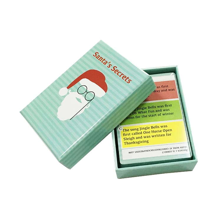 Printed Christmas card games — custom card printing