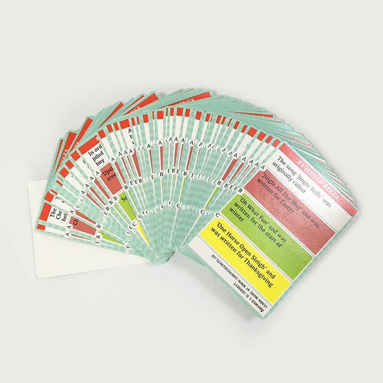 Printed Christmas card games view 4
