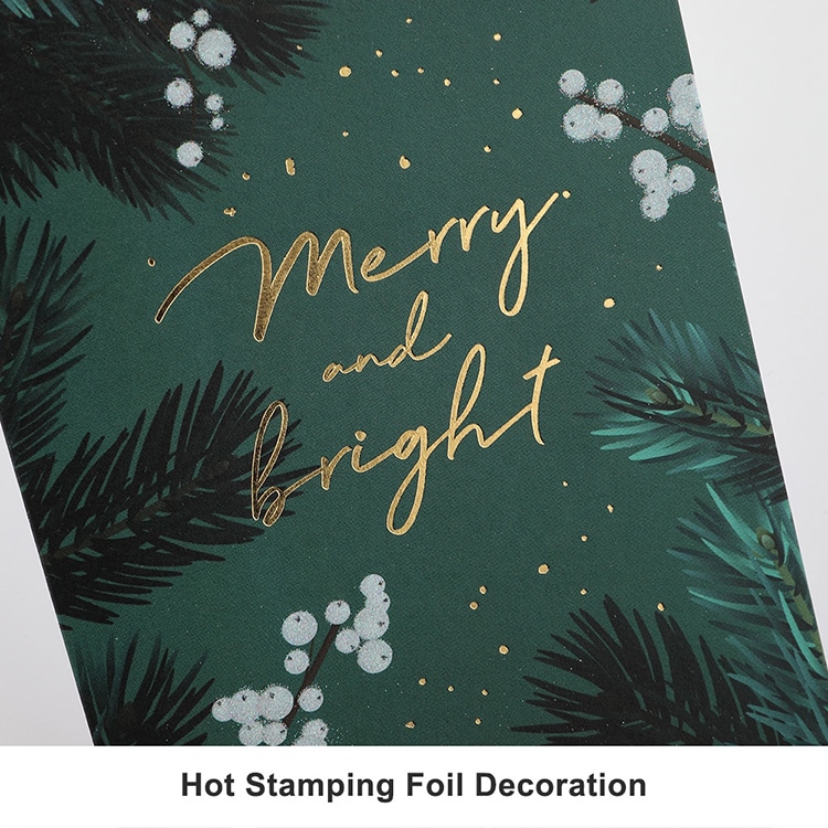 Printed Gold Foil Christmas Greeting cards view 4