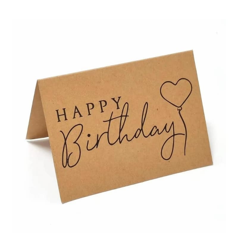 Printed birthday cards on kraft paper — custom card printing