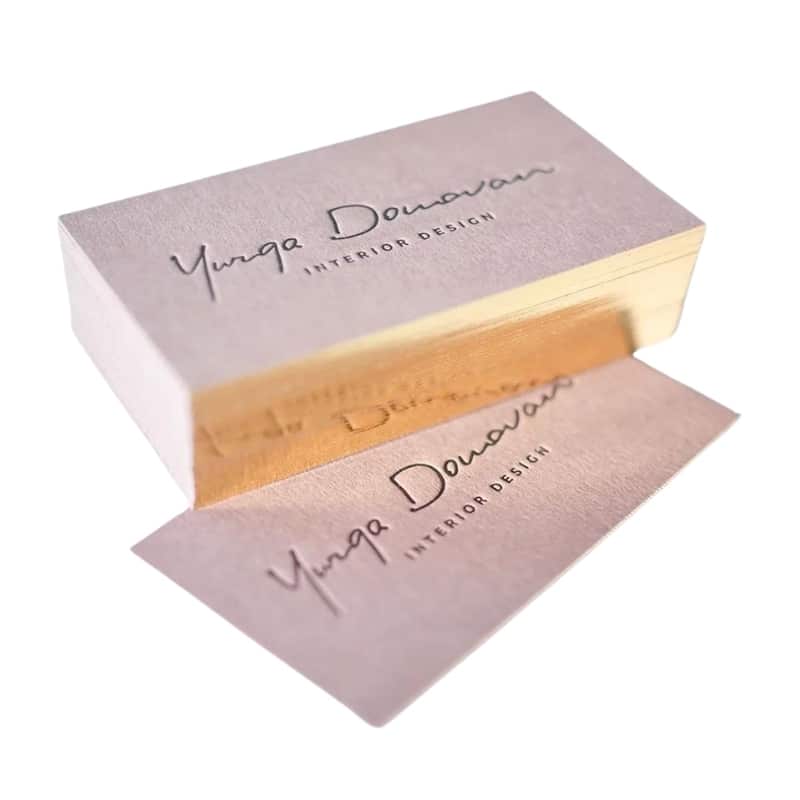 Printed holographic business cards view 3