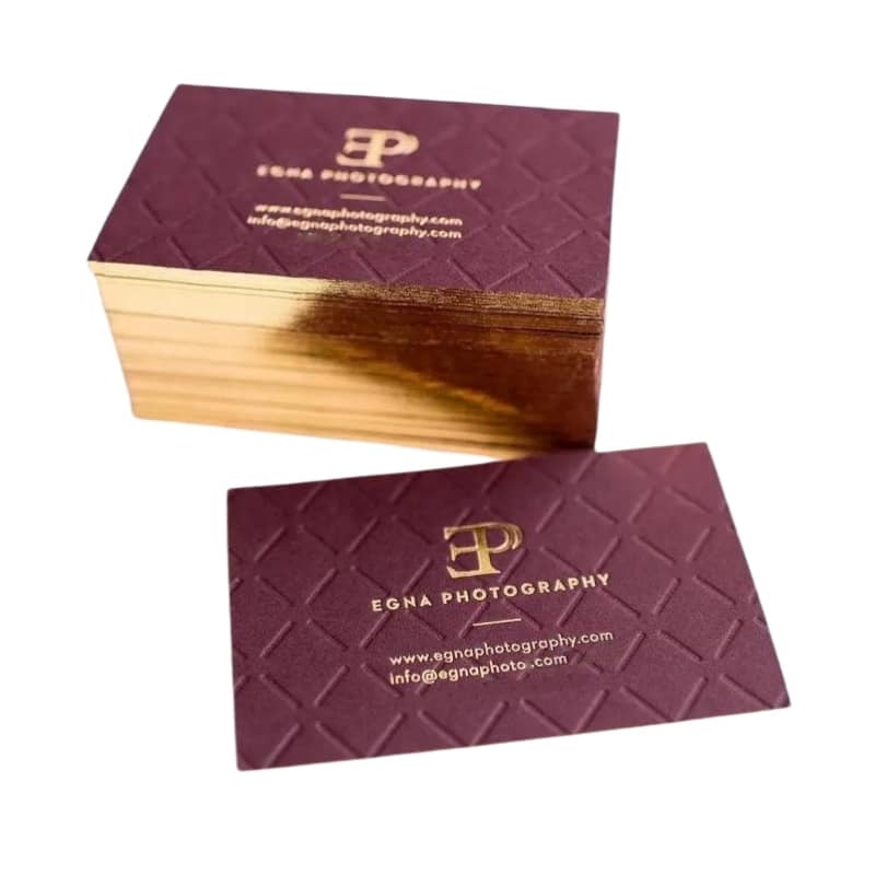 Printed holographic business cards view 4