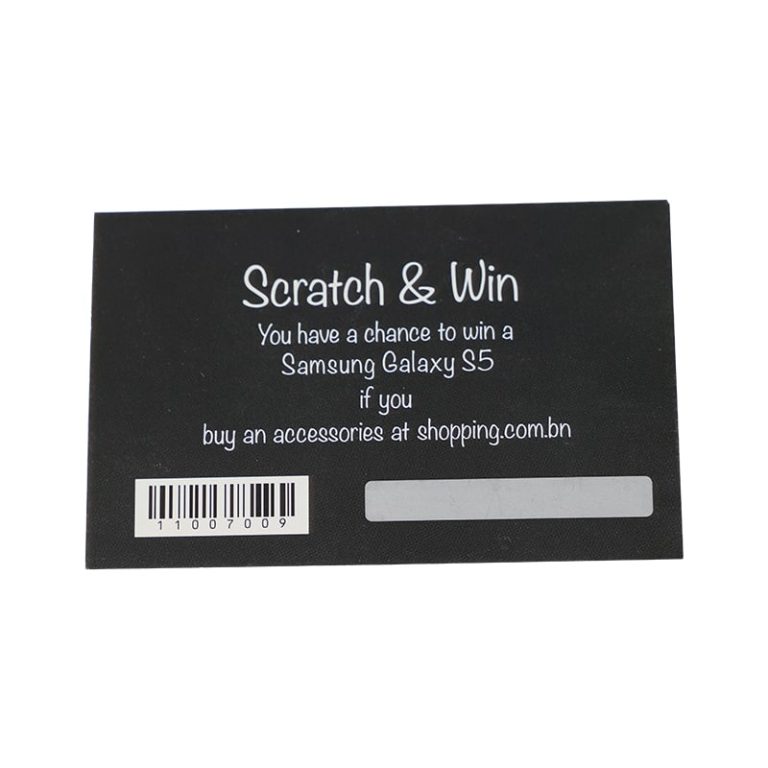 Printing Discount Scratch Gift Lottery Card — custom card printing