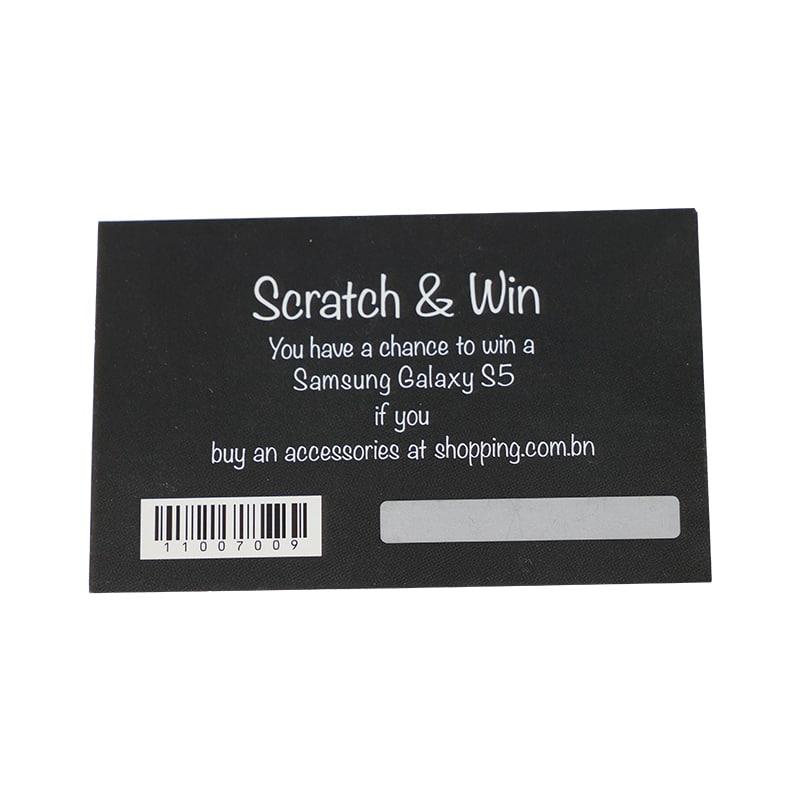Printing Discount Scratch Gift Lottery Card — custom card printing