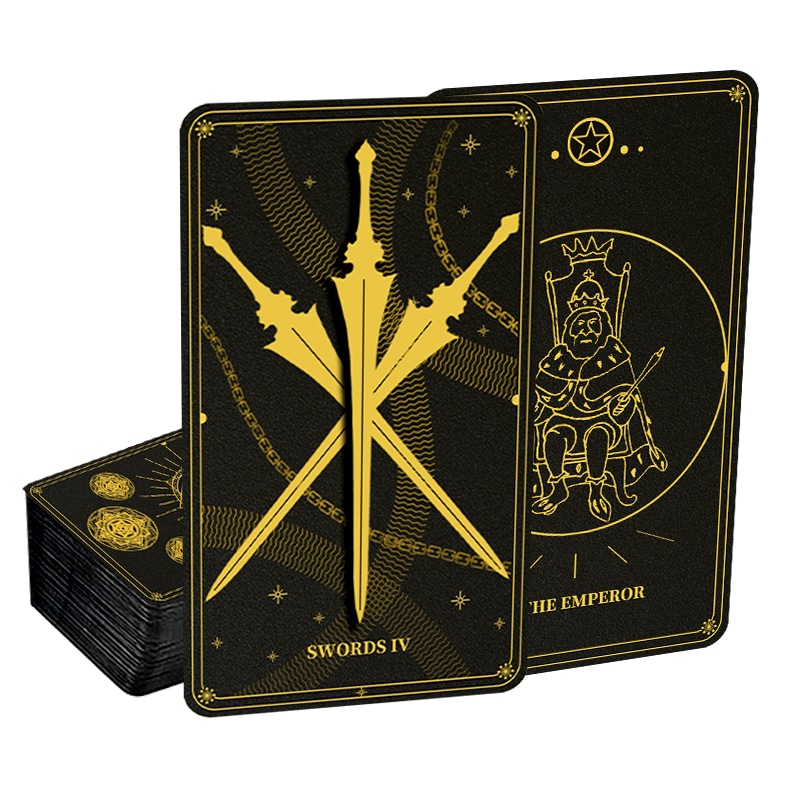 Printing Gold Foil Black Tarot Cards view 2