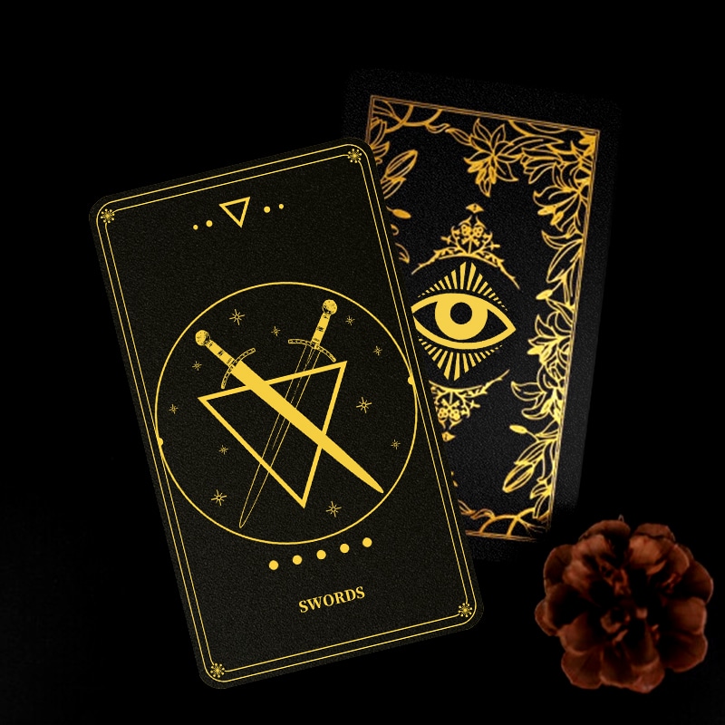 Printing Gold Foil Black Tarot Cards view 4