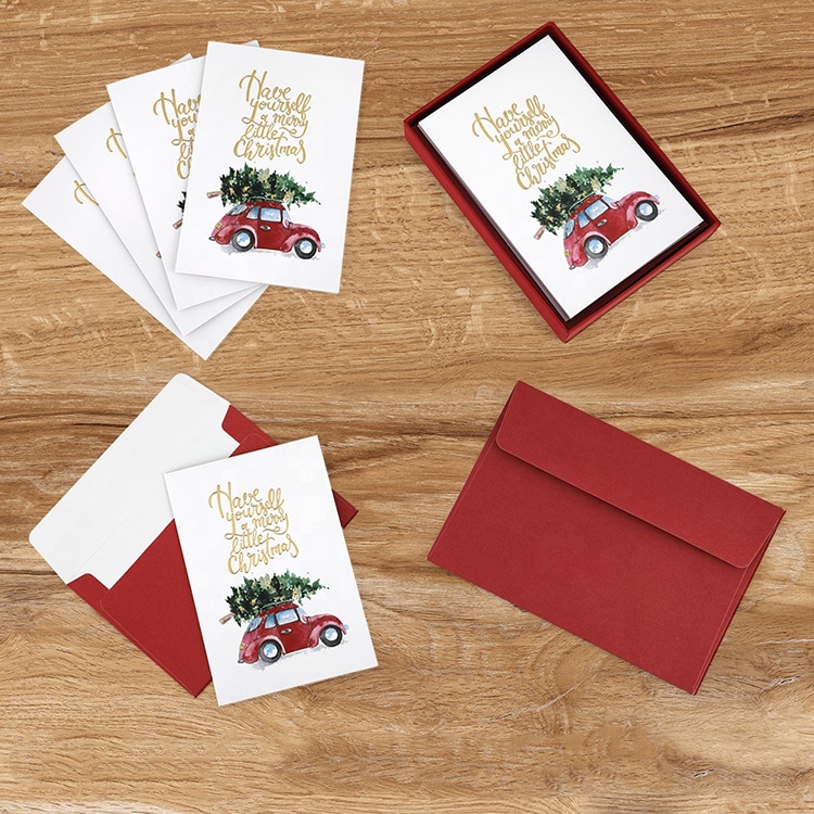 Printing Gold Foil Christmas Greeting Cards view 3