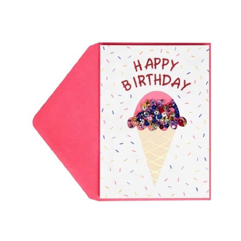 Printing Ice Cream Shaker Birthday Cards — custom card printing