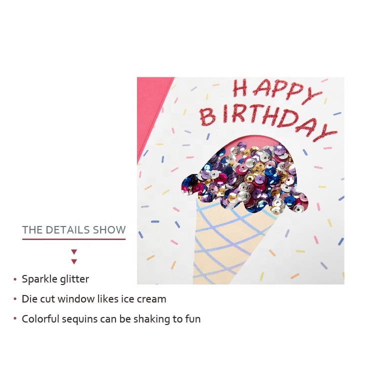 Printing Ice Cream Shaker Birthday Cards view 2