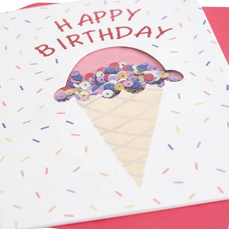 Printing Ice Cream Shaker Birthday Cards view 4