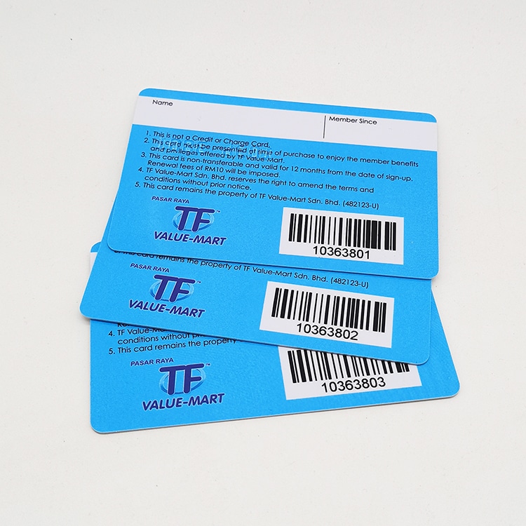 Printing Plastic voucher gift card with barcode view 4