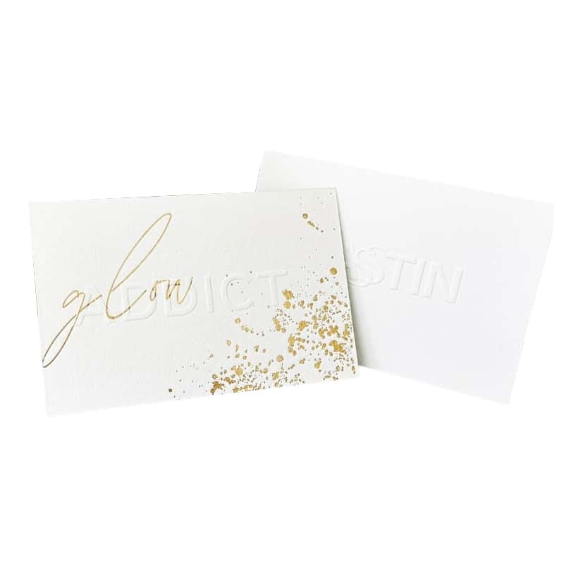 Professional business embossing card view 3