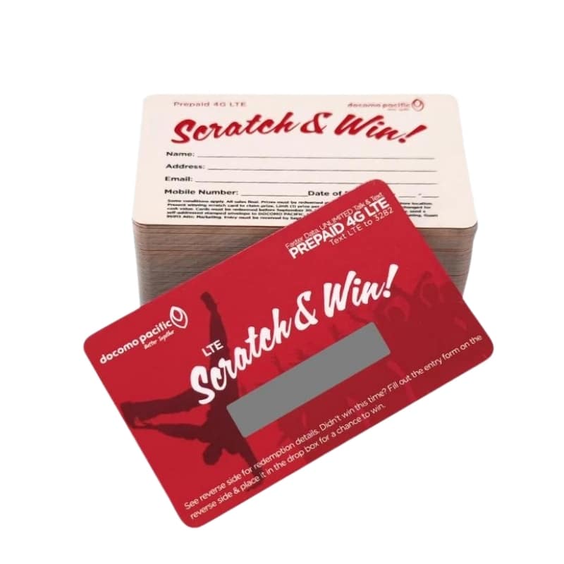 Professional custom printing coupons scratch cards — custom card printing