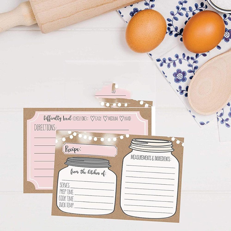Recipe Wedding Bridal Shower Card printing view 3
