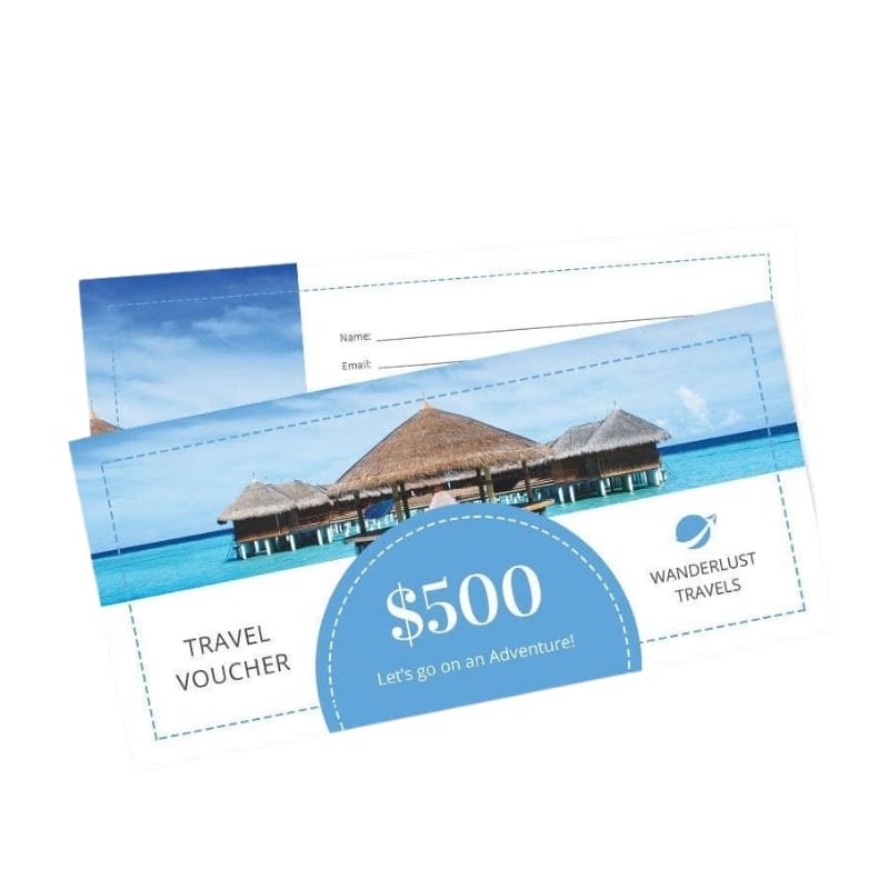 Travel gift voucher view 3