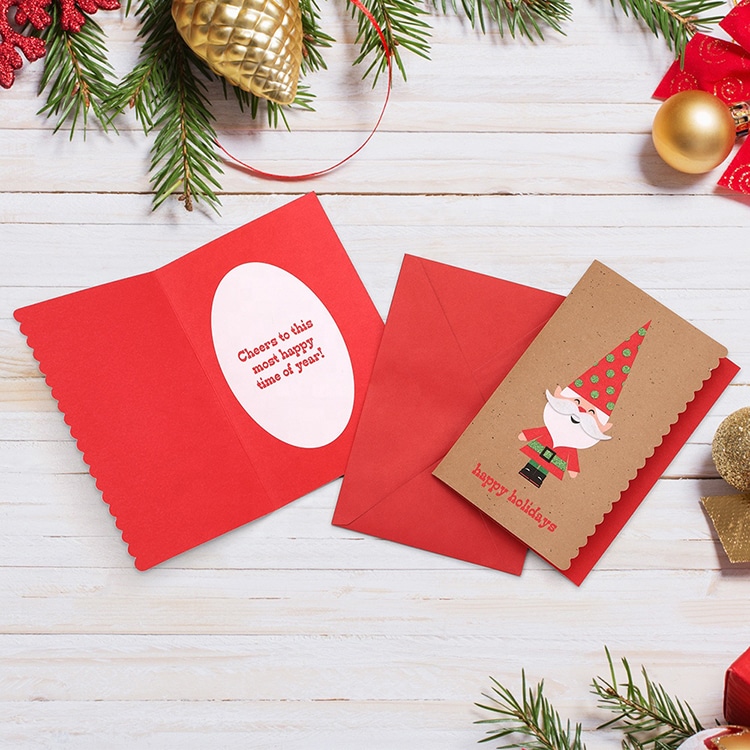 Wholesale Kraft Christmas Greeting Cards view 2