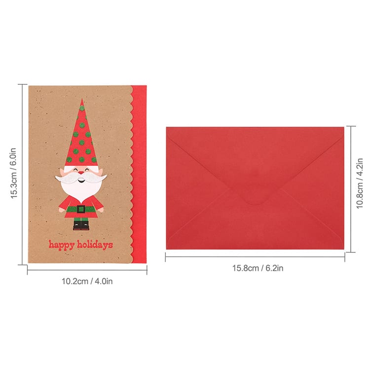 Wholesale Kraft Christmas Greeting Cards view 4