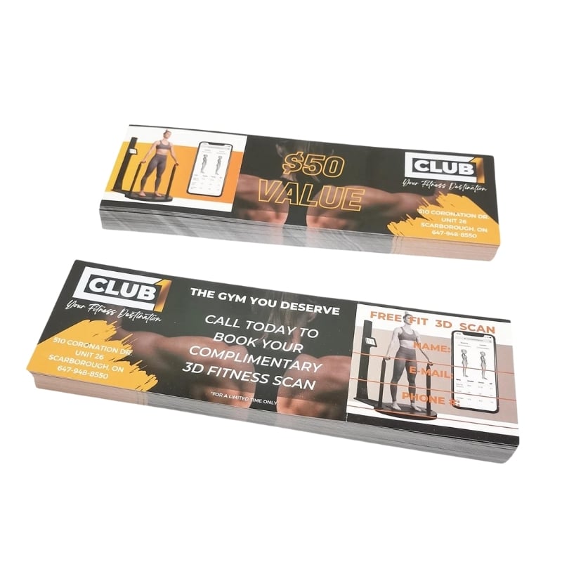 Wholesale printed gift vouchers — custom card printing