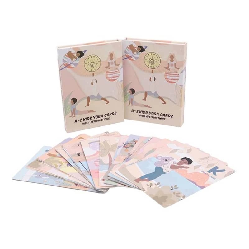 Yoga pose learning card custom printed — custom card printing