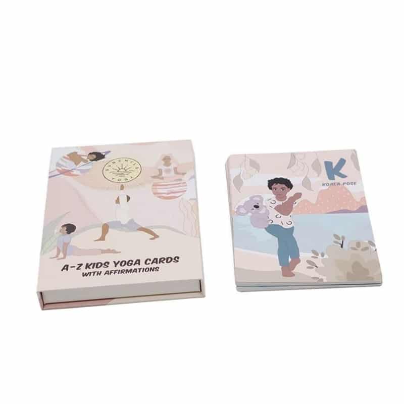 Yoga pose learning card custom printed view 3