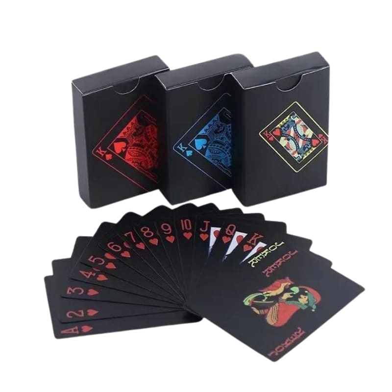black playing cards — custom card printing