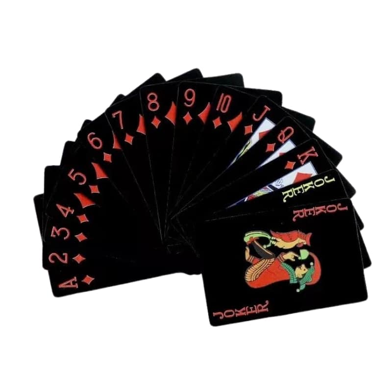 black playing cards view 2