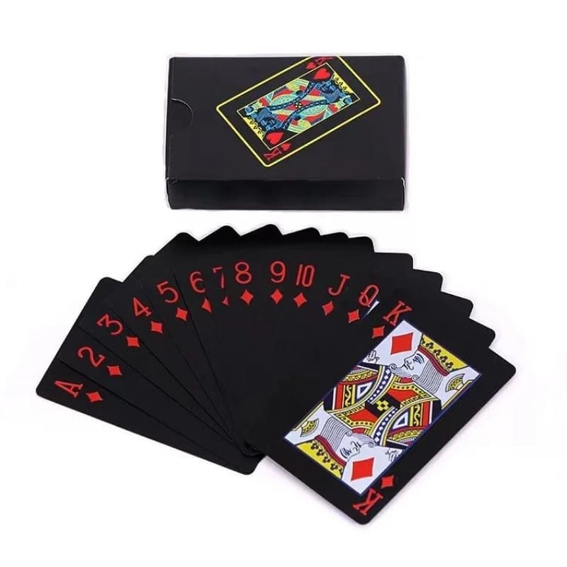 black playing cards view 3