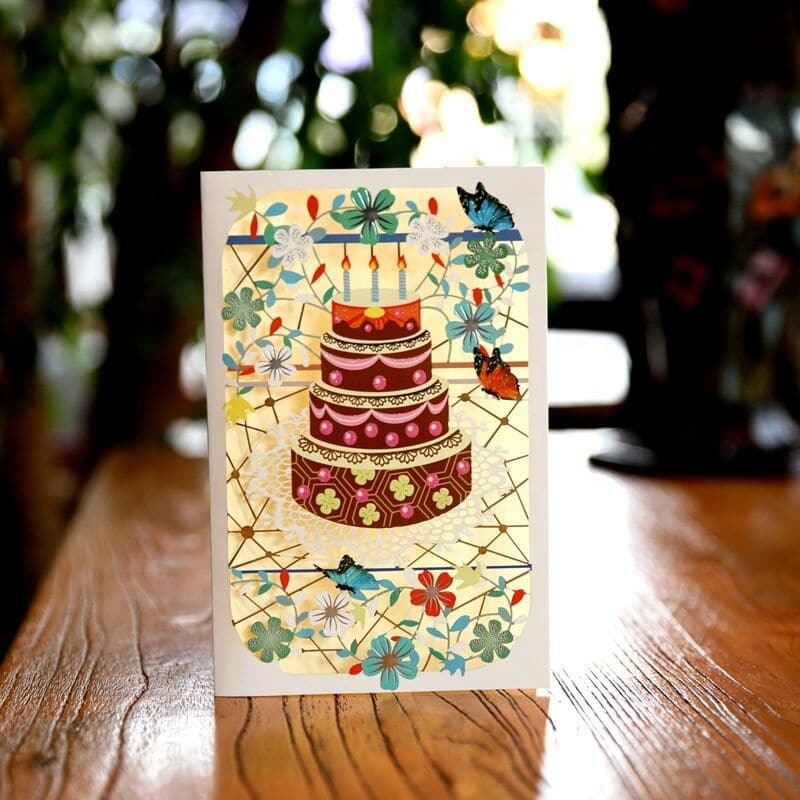cake 3D Funny Birthday Greeting Pop Up card view 4