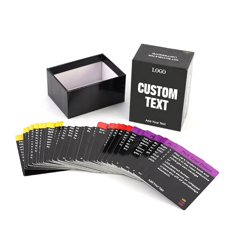 custom Couples Questions game cards — custom card printing