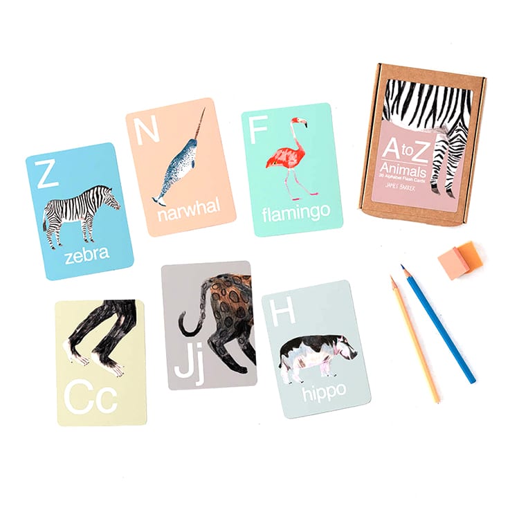 custom animal alphabet learning cards — custom card printing