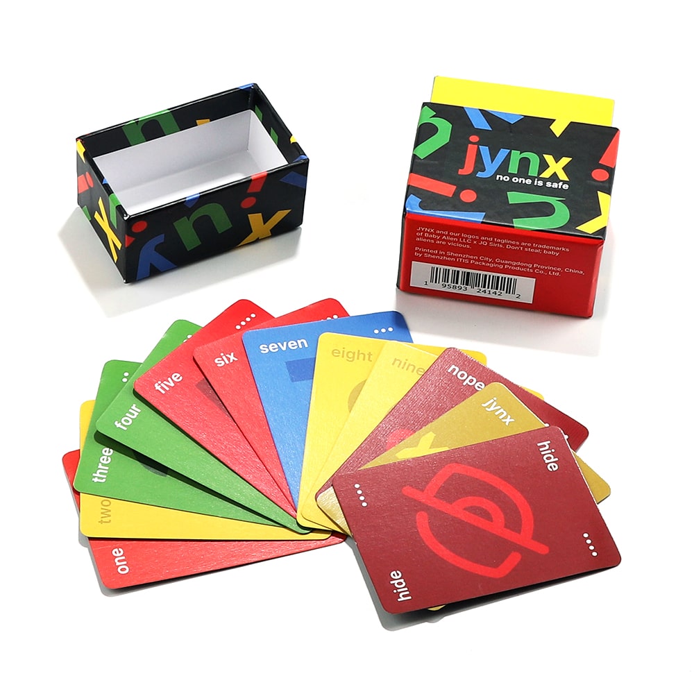 custom card games with drawer box — custom card printing