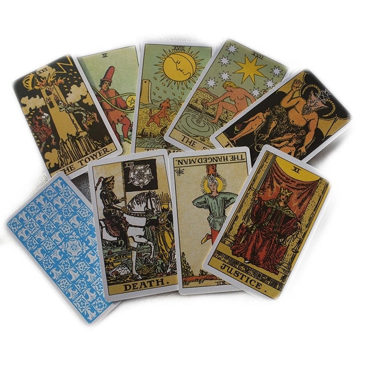 custom gold edge tarot game cards view 2