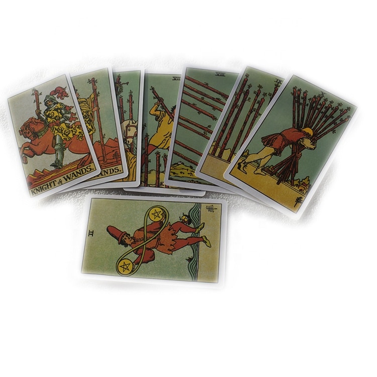 custom gold edge tarot game cards view 3