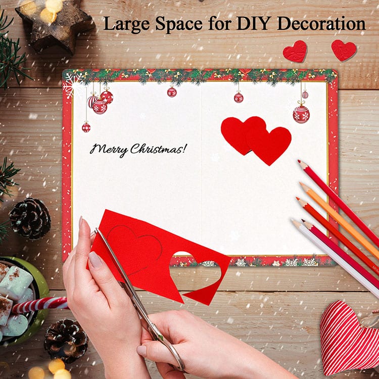 custom laser cut Christmas Greeting Card view 4