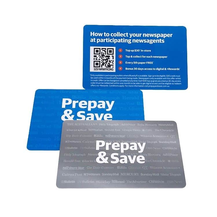 custom loyalty gift card with QR code — custom card printing