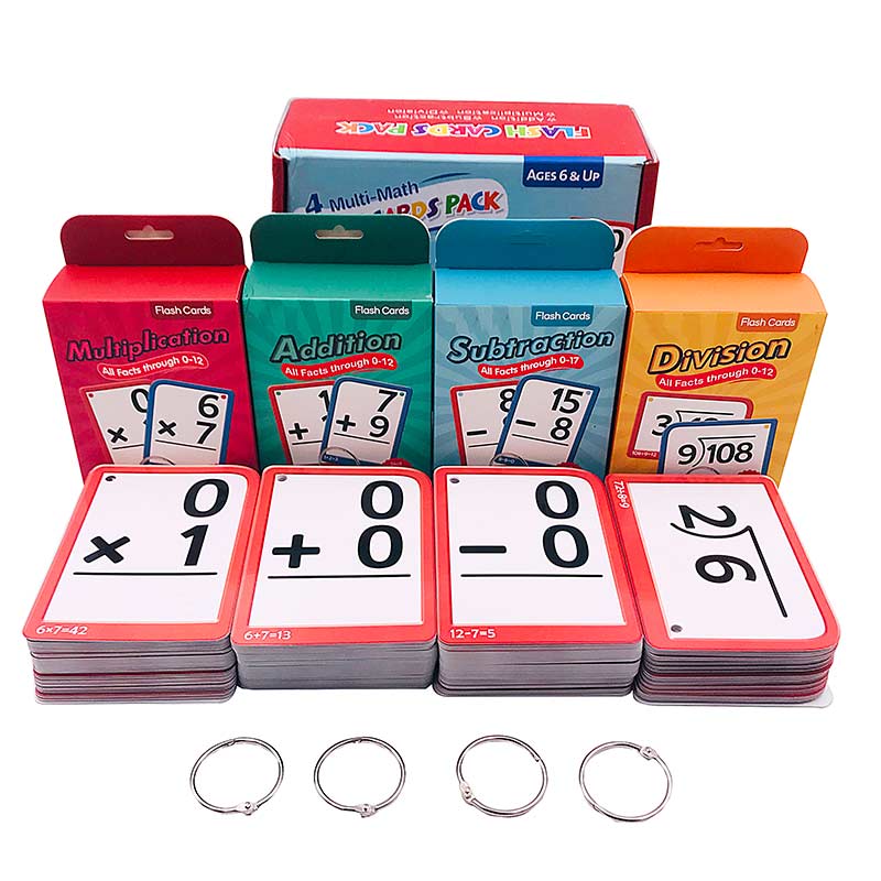 custom multiplication math study cards — custom card printing