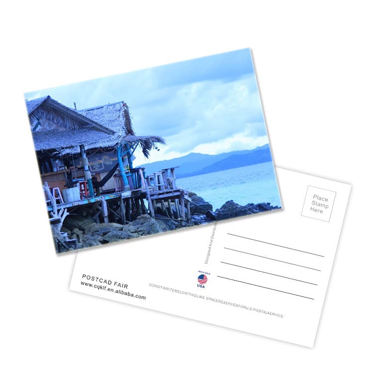 custom paper printing landscape postcard view 3