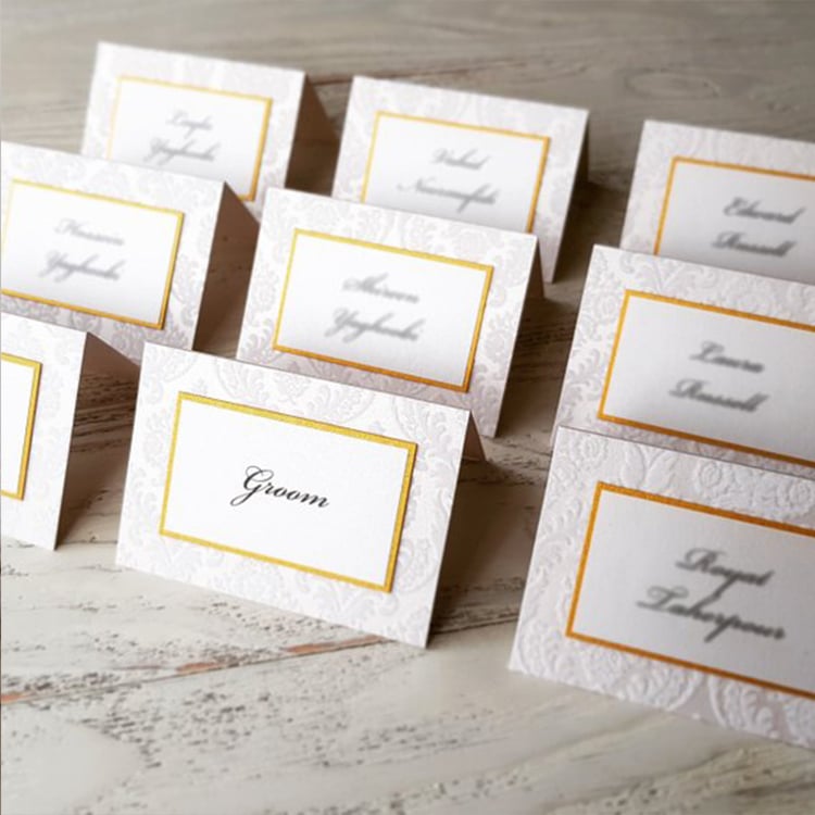 custom printed wedding table name cards view 4