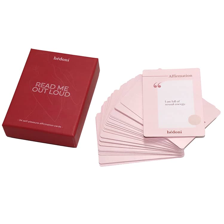 custom printing affirmation cards with folding box view 2