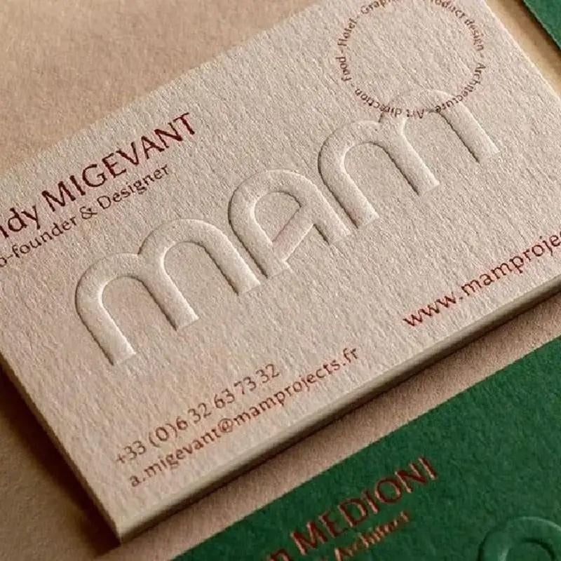 embossed matte business logo cards view 4