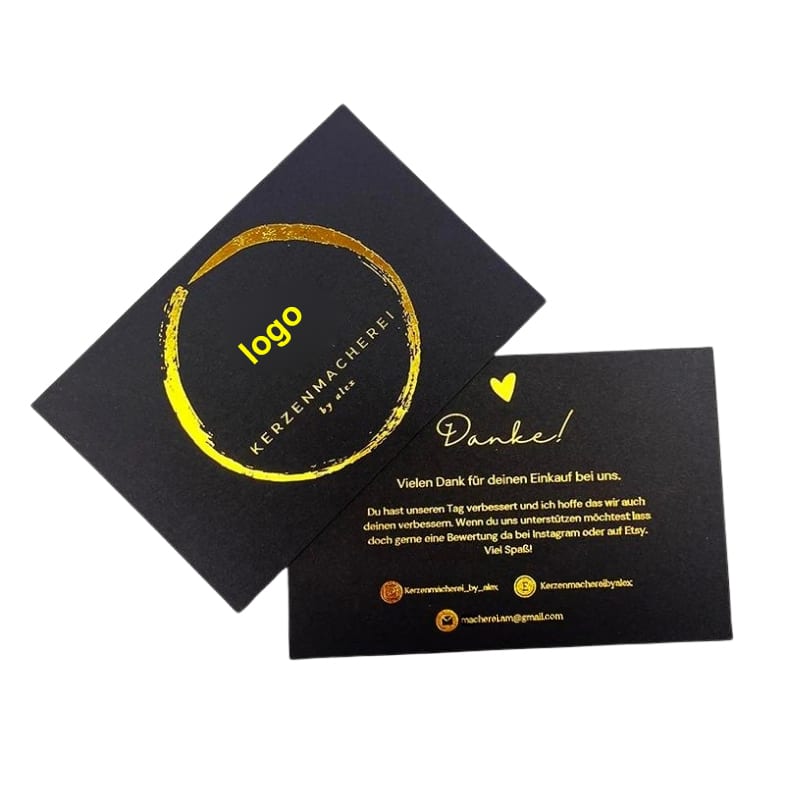gold foil business cards — custom card printing
