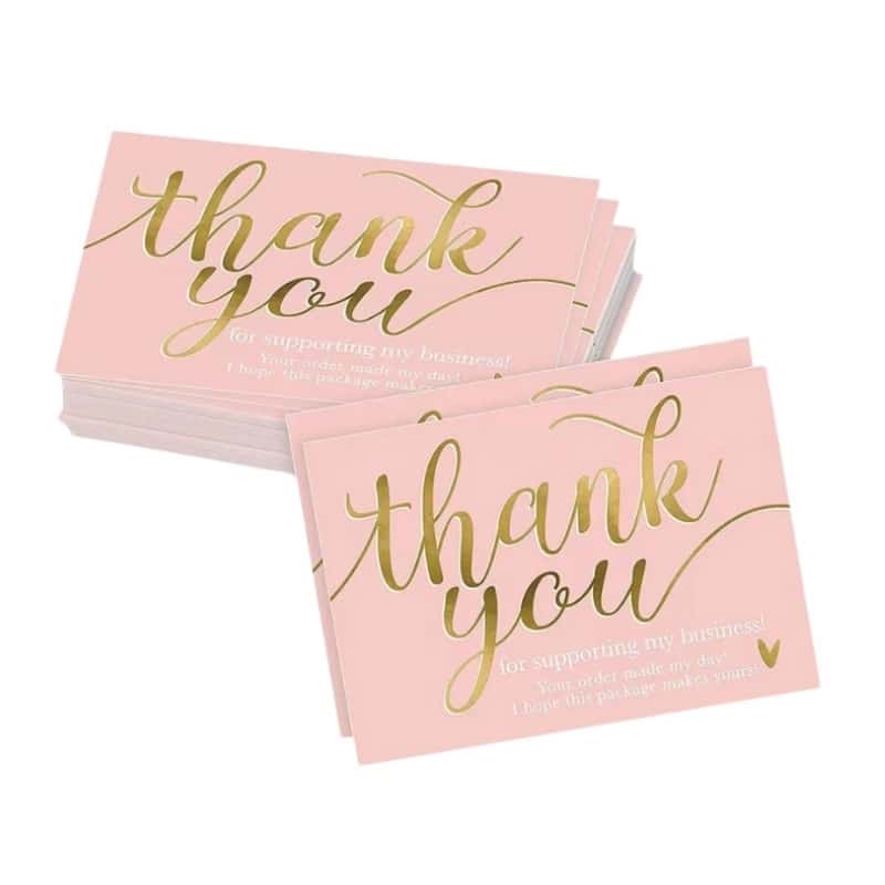 gold foil thank you cards — custom card printing