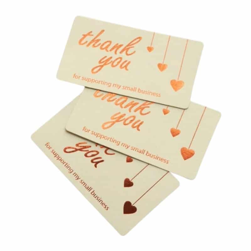 gold foil thank you cards view 2