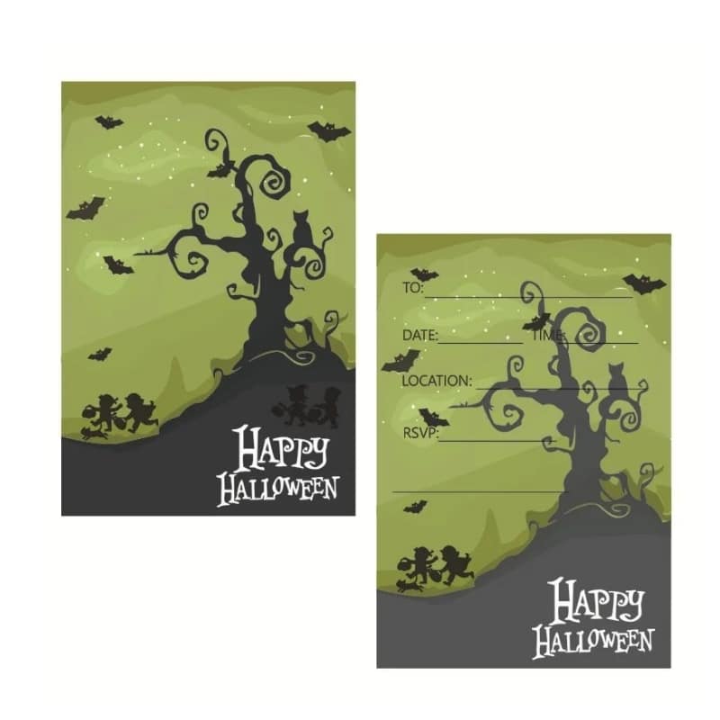 halloween invitation card view 2