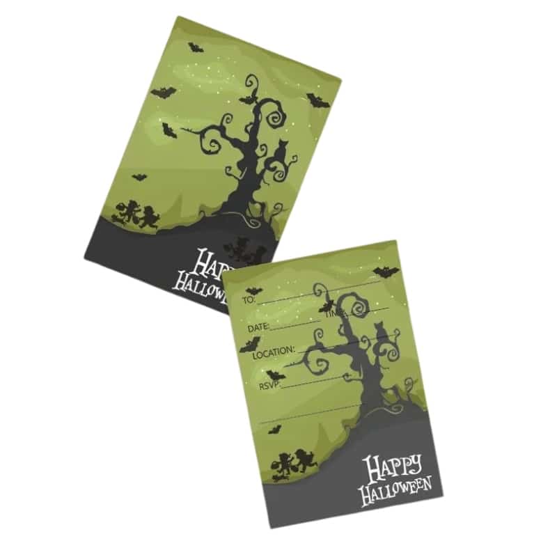 halloween invitation card view 3