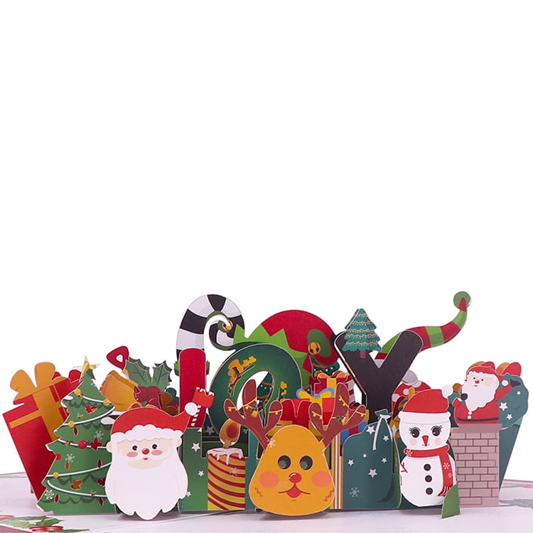 merry christmas 3d pop up cards for gift view 2