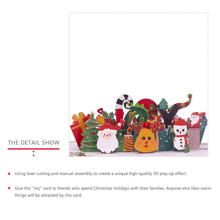 merry christmas 3d pop up cards for gift view 4