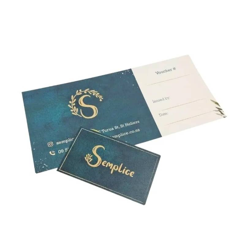 nail voucher — custom card printing